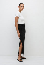 Crepe Column Skirt - Black - Matteau